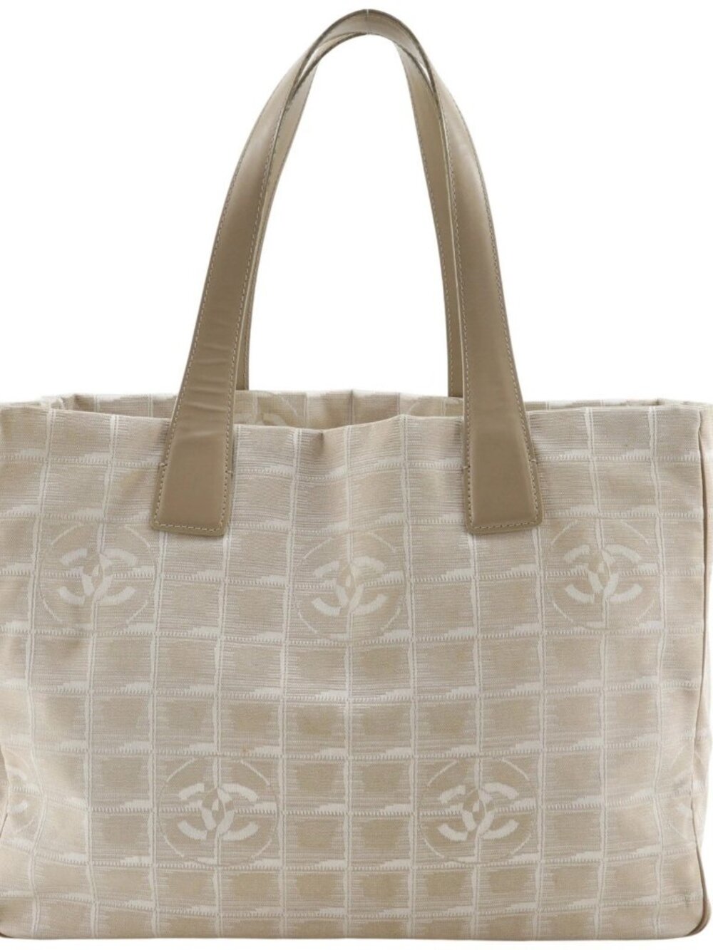 CHANEL New Travel Line Tote MM Tote Bag A15991 beige Nylon canvas Women